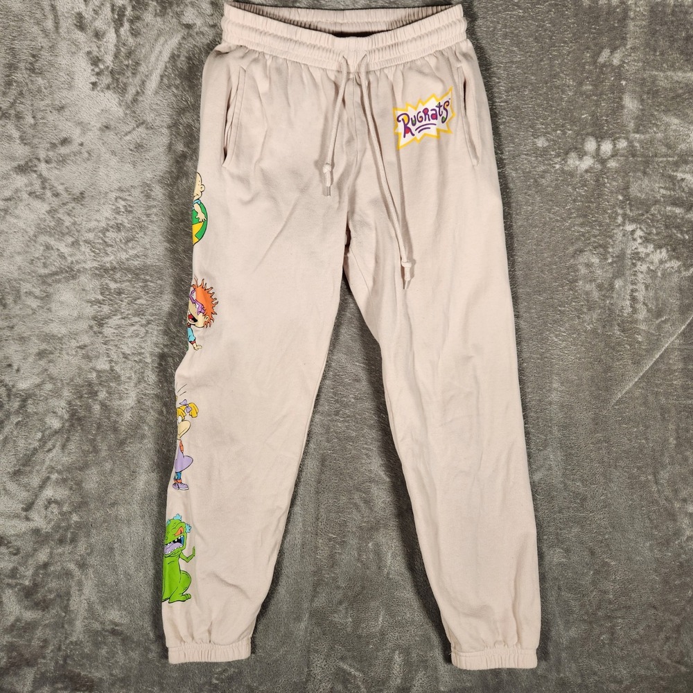 Rugrats Graphic Sweatpants Women Size M Pink Excellent 90s Nick Joggers